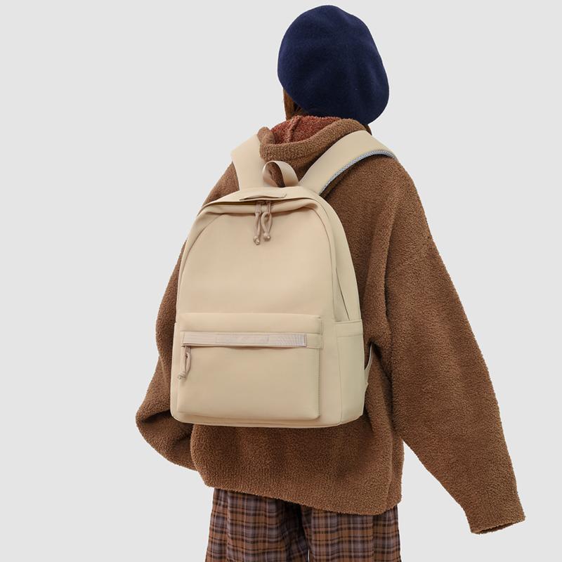 Jednobarevný školní batoh Unisex Batoh ve vysokoškolském stylu