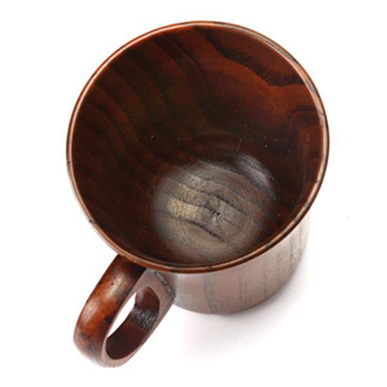 Home Wooden Coffee Mug Cup With Handle Tea For Drinking Office Espresso