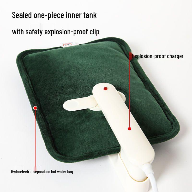 Electric Explosion-Proof Hot Water Bottle & Hand Warmer - 2025: Safe, Portable, Multi-Purpose Heat Pack for Bed, Quilt, and Foot Warming.