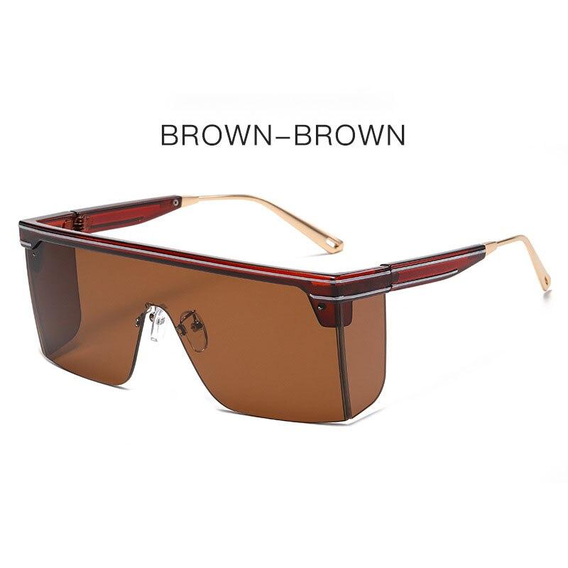 Vintage Übergroße Quadratische Sonnenbrille Männer Frauen Marke Designer Flache Top Mode Einteilige Linse Sonnenbrille Frauen für Weibliche Shades