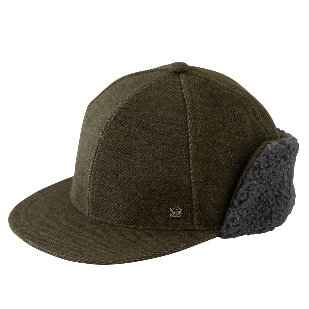 

Nakota KNOX Шерстяная Добби Шапка-ушанка 6-в-1 размера XL цвета хаки, мужская/женская, наушники, тепло для осени/зимы, (Окружность головы прибл.. 58см-60см),