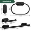 Bathroom Hardware Set No Drilling Bathroom Accessories Sets Toilet Tissue Roll Paper Holder Towel Rack Bar Rail Ring Robe Hook