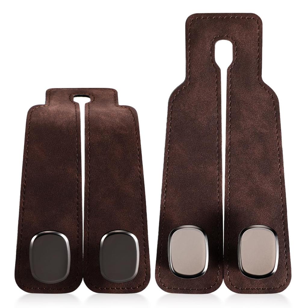 POPETPOP Car Hook, Luggage Rack, Headrest Seat Luggage, Artificial Suede, Leather, Double Headed, Storage,