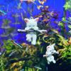 Yousheng 1 Set Fish Tank Decoration Exquisite Mini Cat Statue Ornament with Small Floating Ball Aquarium Accessories