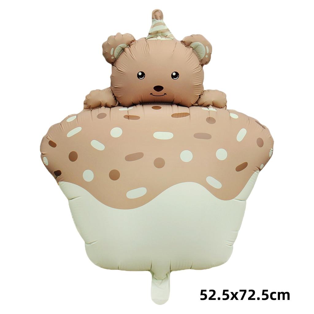 Cartoon Matte Bear Foil Balloon Wedding Baby Shower Birthday Party Activity Decorations Rainbow Cake Candy Helium Balloons