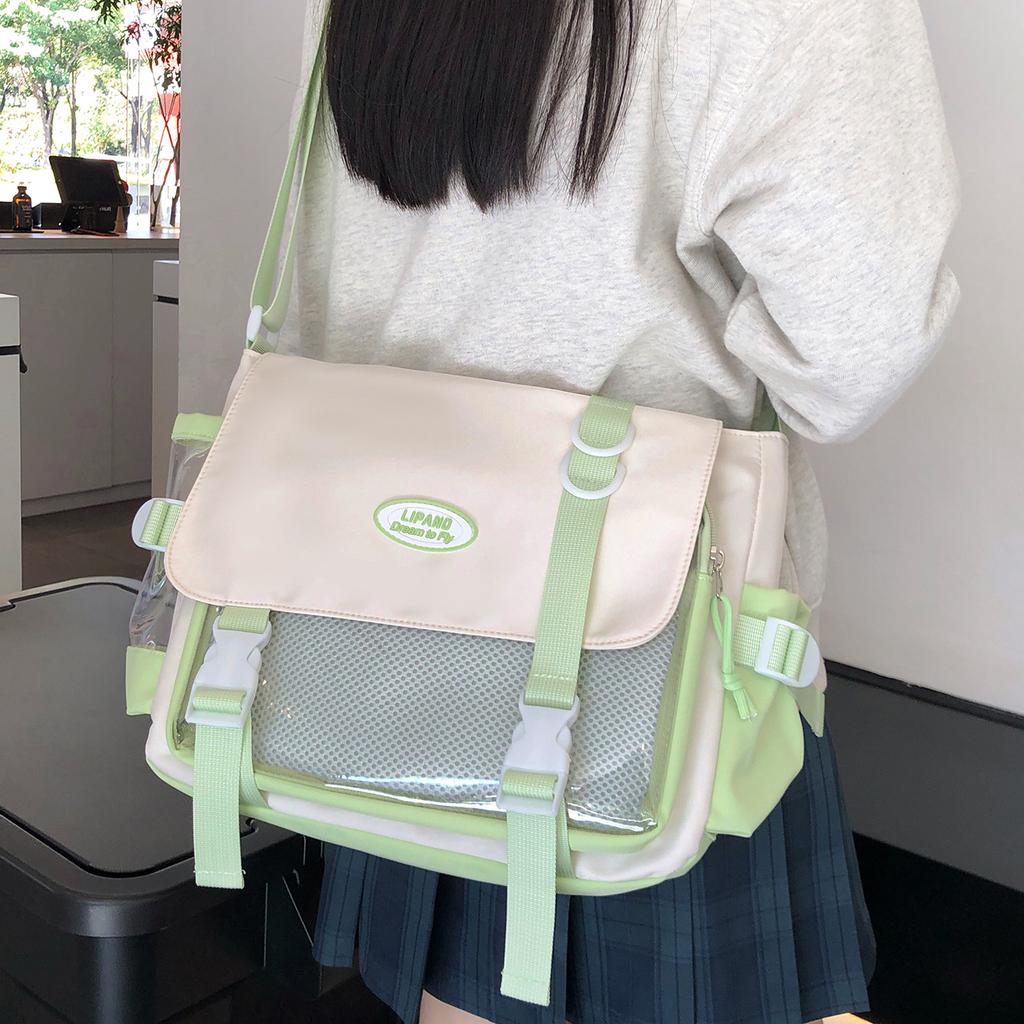 New Harajuku Sweet Girl Kawaii Ulzzang Ita Bag Daily Commuter Preppy Style Cute Crossbody Bag Y2K JK Uniform Shoulder Bag