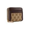 Gucci Carteira Mini Feminina de Lona com Couro Marrom 790037-FADHW-9742