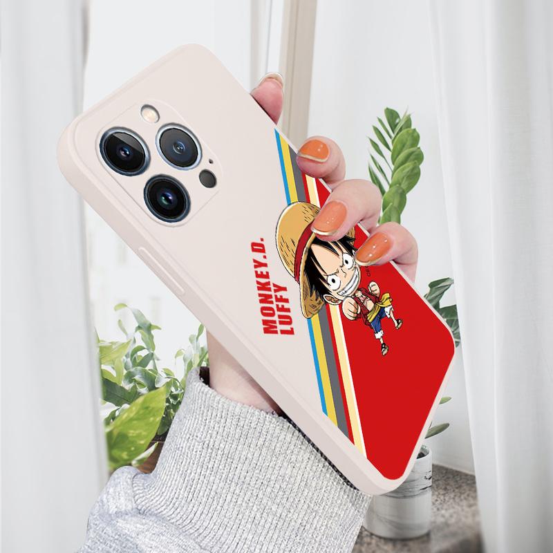 Popular Anime Phone Case for iPhone 15 14 13 12 11 Samsung Galaxy A12 A52 S24 S23 Xiaomi POCO Redmi Soft Square Liquid Silicone Cover Casing