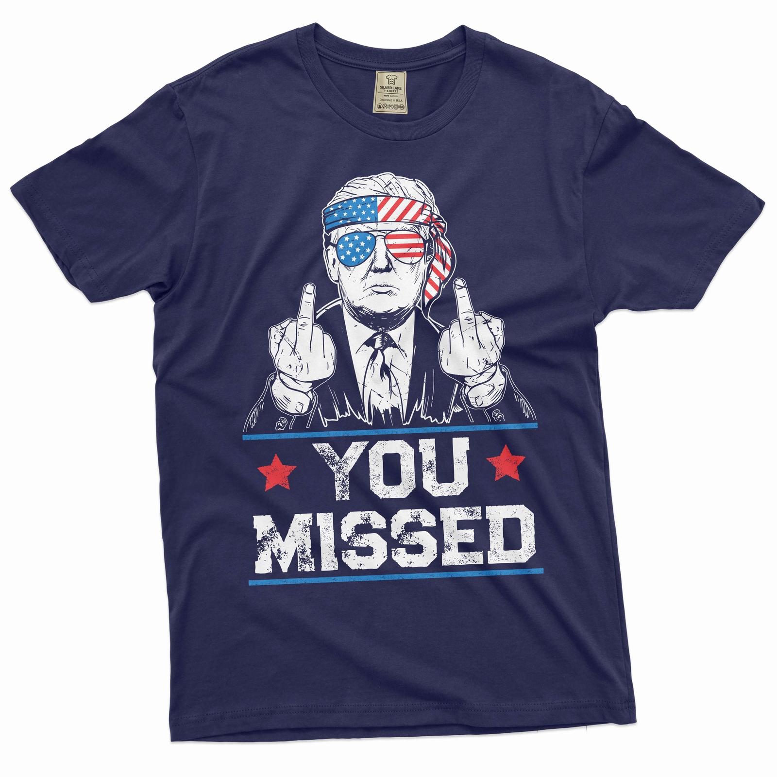 Men s You Missed Shirt Donald Trump Tee Shirt DJT Shirt Mens Womens Tees Top Trump 2024 Election Tee L