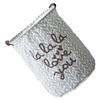 Laundry Basket Cotton Linen Foldable Round Dirty Clothes Storage Bag Folding Laundry Hamper for