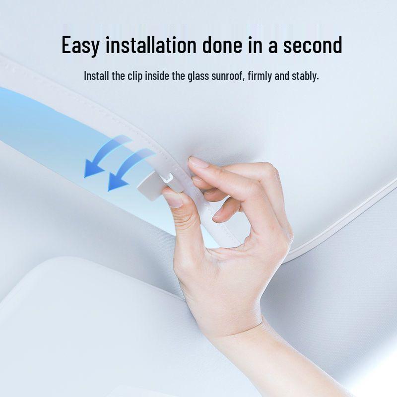 Tesla Model 3/Y Ice Crystal Sunroof Sunshade - Heat Insulation & Folding Protection