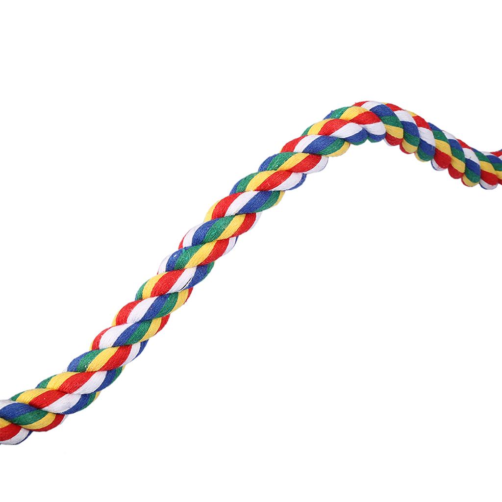 Rope Perch, Colorful Cotton Elastic Toy for Stress Relief and Exercise, Grt for Pet with Metal Construction
