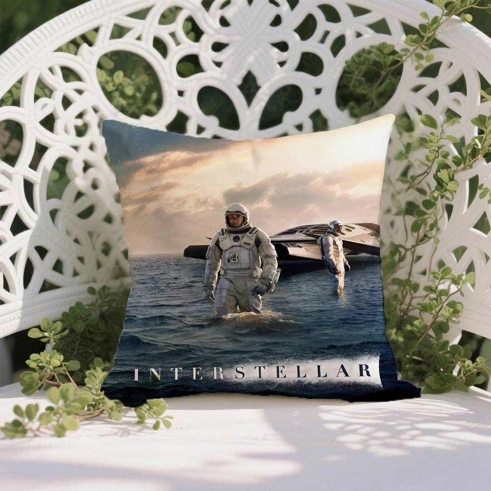 Fiction Planet Style Interstellar Travel-A Pillow Case Anti-dustmite Invisible Zipper Silky Short Plush Sofa Cushion Cover