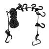 Portable Travel Clothesline Adjustable 16.4ft Length Clothes Drying Rope Windproof 5m Clothesline with Hooks for