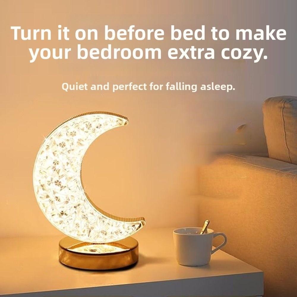 Dimmable Crystal Night Light USB Rechargeable Desk Light New Beside Lamp