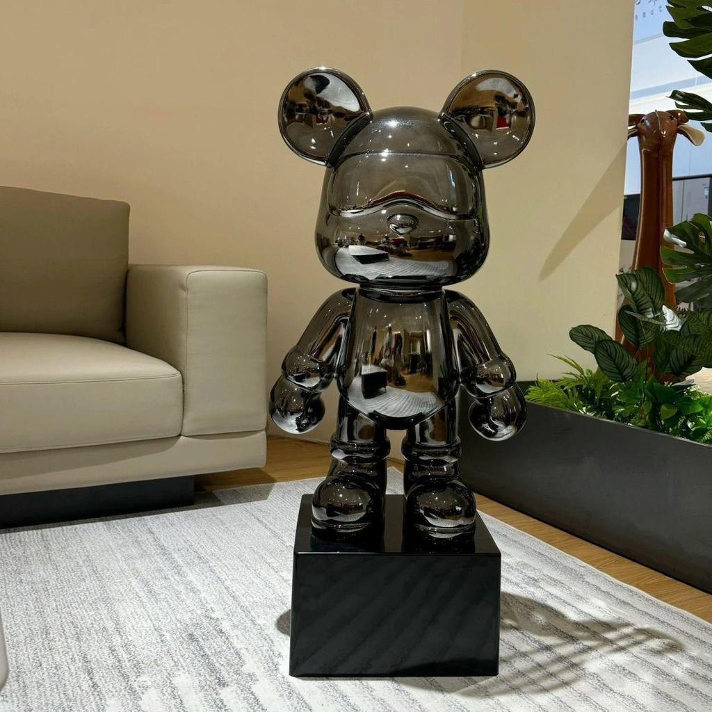 Galvanizovaná pokladnička ve tvaru medvěda jako ozdoba pro obývací pokoj, dekorace na TV skříňku