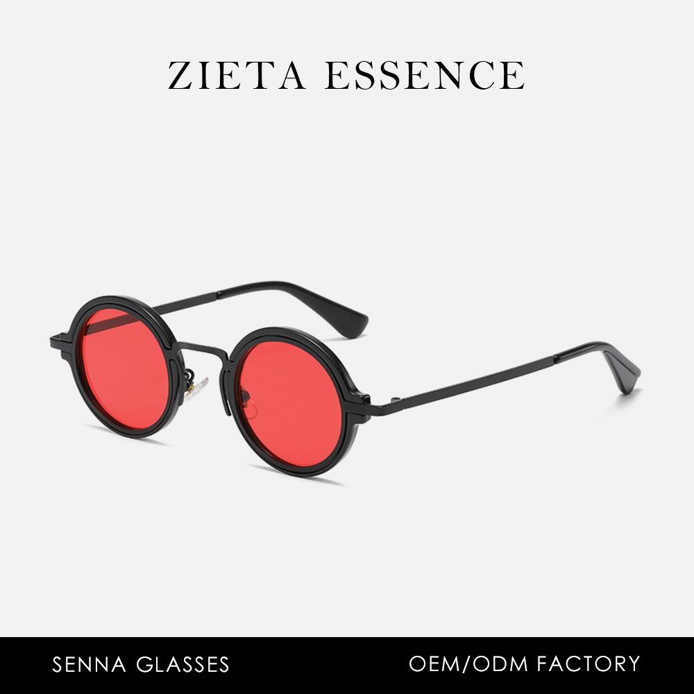 Metal Harbor Style Small Round Frame Sunglasses P Glasses Punk Full Frame British Retro Sunglasses