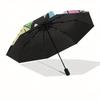 Hello Kitty, Sanrio Characters Automatic Opening and Closing Folding Umbrella with 8-rib Frame and Compact Travel Design, Perfect for All Oc