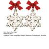 1 Pair Christmas Earrings Deer Snowflake Xmas Tree Design Hook Earrings Sparkling Rhinestones Party Earrings