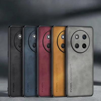 Magic7 7lite Luxury Sheepskin Leather Case For Huawei Honor Magic 7 Lite 5g Men Business Retro Back Cover Magic7lite Shell Coque