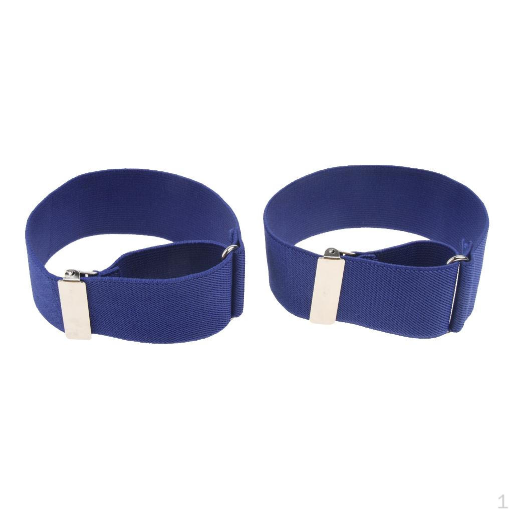 

Arm Garter Sleeves Holder Band with Adjustable Buckle Accessories for Men Blue