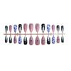 24 pcs Almond-Shaped Halloween Nail Tips with Spider Web and Bat Designs - High-End Wearable Nails