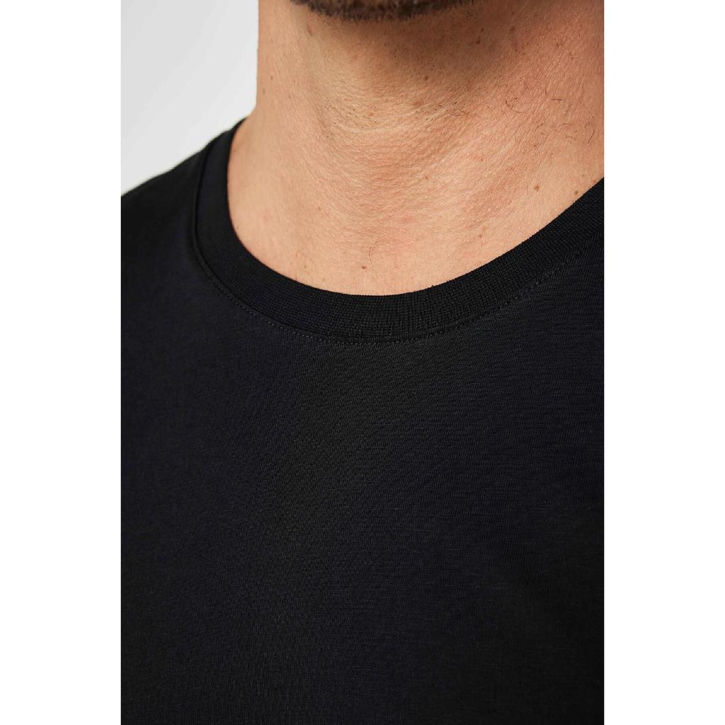 Unisex Slim Fit Slim Fit 100% Cotton Soft Textured White Crew Neck T-shirt