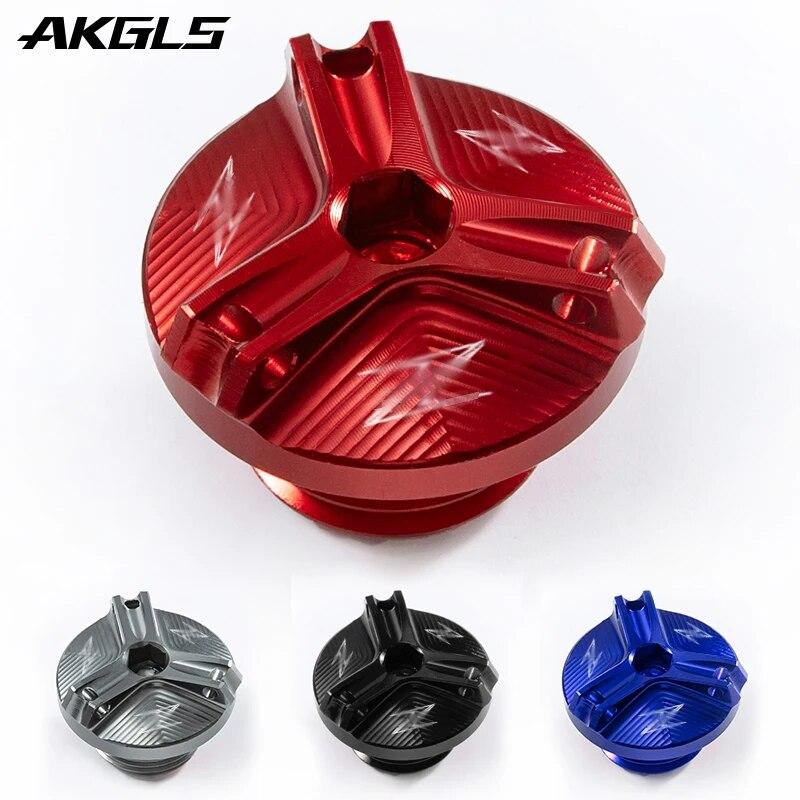 M20 * 2.5 Aluminum Oil Filter Cup Engine Plug Cover For Kawasaki Z800 Z650 Z900 Z400 Z1000 Z1000R Z1000SX Z900RS Oil Filler Cap