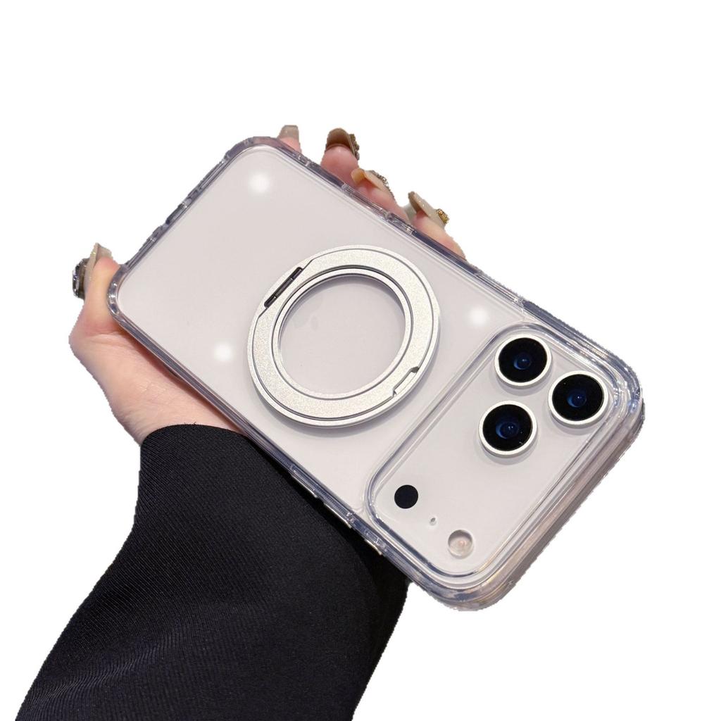 Metal 360 Select Bracket for Apple 16 High Transparency Phone Case for IPhone 17 Promax Acrylic Anti Drop