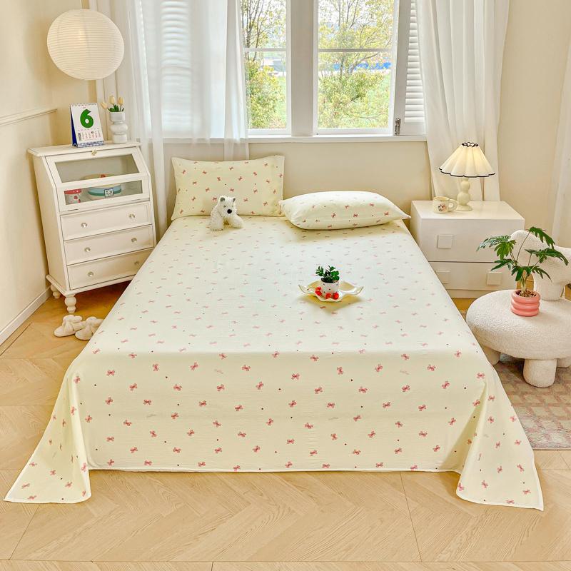 Cotton Bed Flat Sheet for Double Bed Plain Solid Color Top Sheets Single/Queen/King Flat Bedsheets Home Bed Linen Sheets