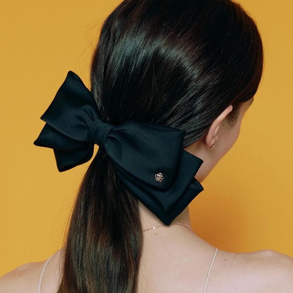 Ribbon Hairpin Black RA24B01L