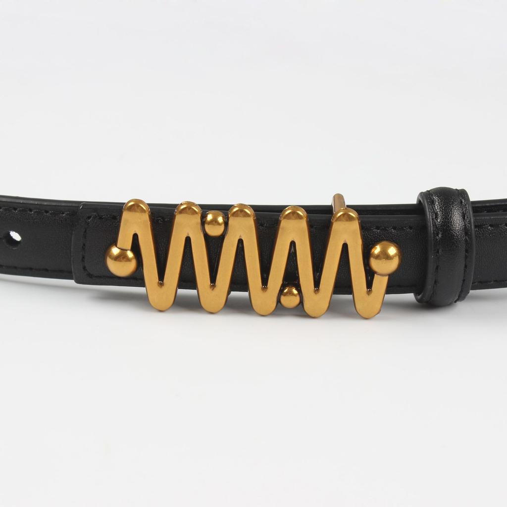 Women'S Leather Thin Belt Decorative Shirt Waist Seal With Dress Suit Waist (2Cm 8 Colors Optional)