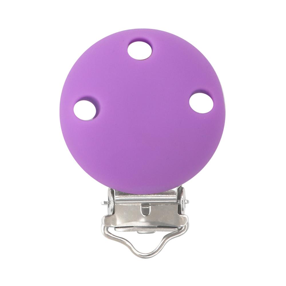 6pcs New Color 30mm Silicone Round Metal Clips DIY Bag Hat Chain Keychain Holder Clamps Jewelry Handmade Accessories