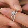 1PC Adjustable Premium Platinum/Rose Gold Plated Ring Ladies, Cosmic Track Planet Glitter Diamond Ring Ladies