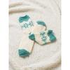 Daiso Snowflake Pattern Sleep Socks Green