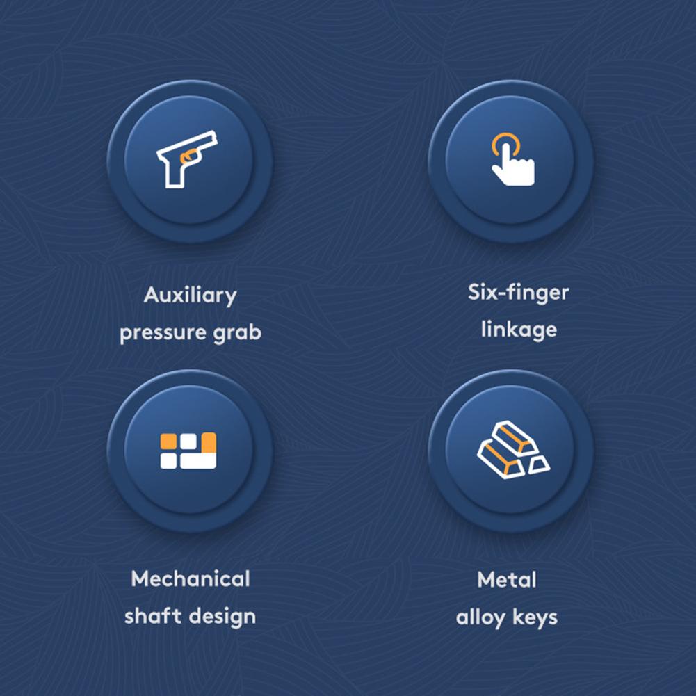 2pcs 6 Finger Gaming Trigger for PUBG Game Aim Gaming Trigger Shooter Fire Button Controller for for for for for Android Phone 5