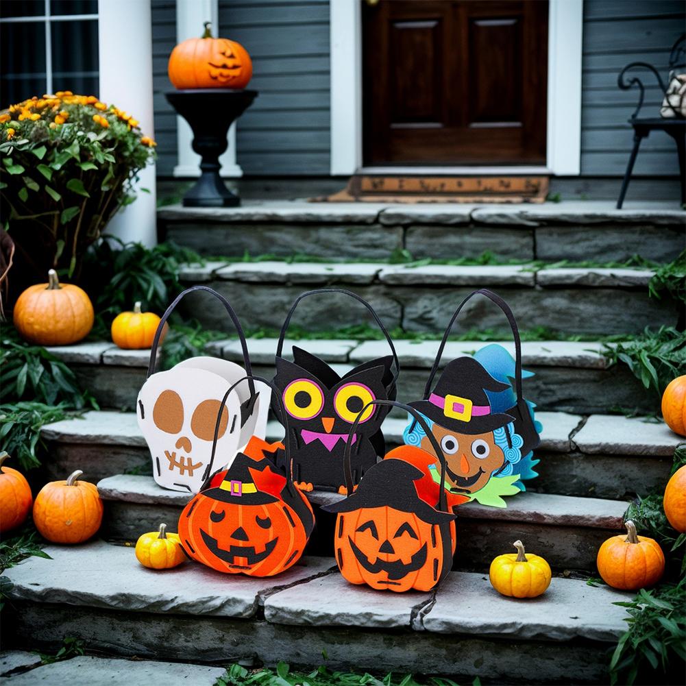 Halloween Owl Pumpkin Bucket Portable Candy Bags Trick Or Treat Kids Gift Packaging Halloween Party Decoration Supplies