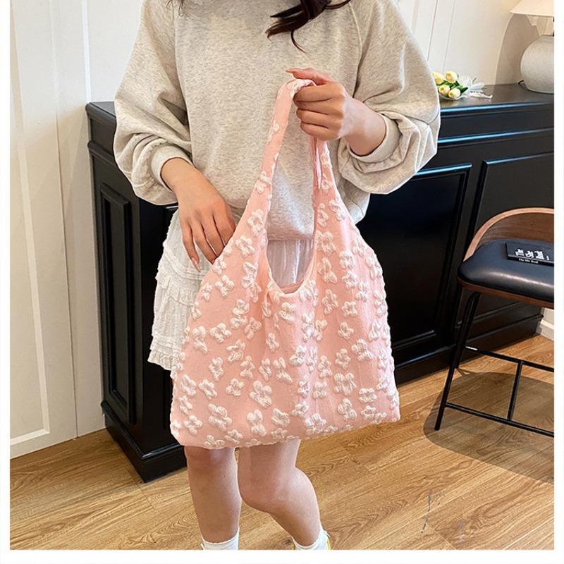 Canvas Bags Design Sense Summer New Bags Simple Flower Shoulder Bags Tote Handbag Bags