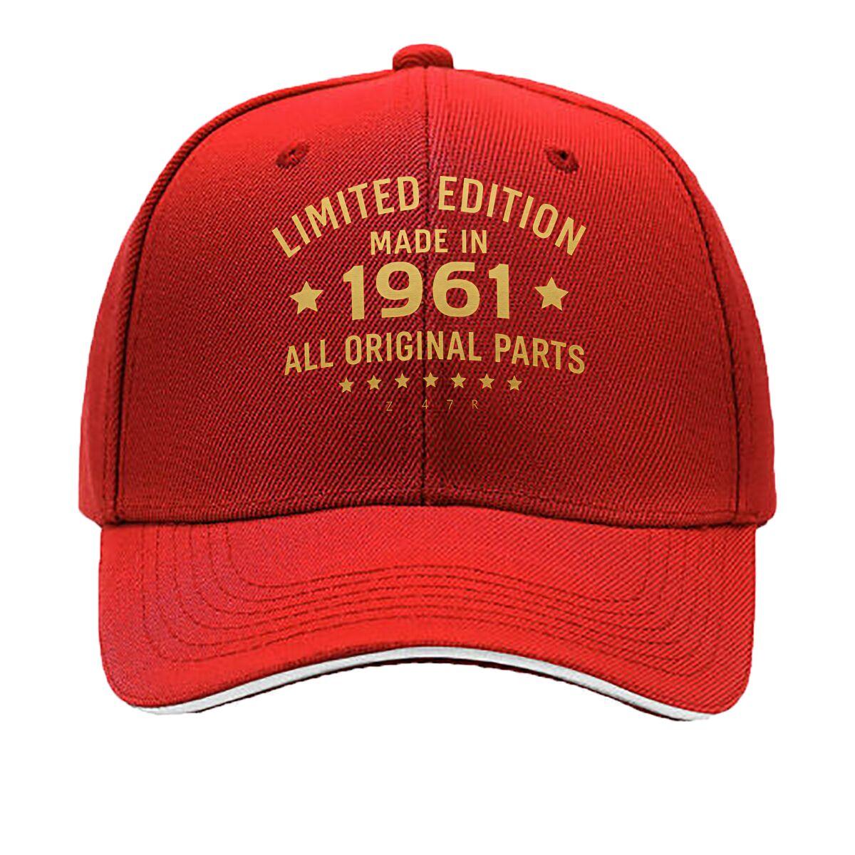 One Printed  Featuring LIMITED EDITION MADE IN  ALL ORIGINAL PARTS Unisex Simple and Elegant Sandwich Baseball Cap One Size