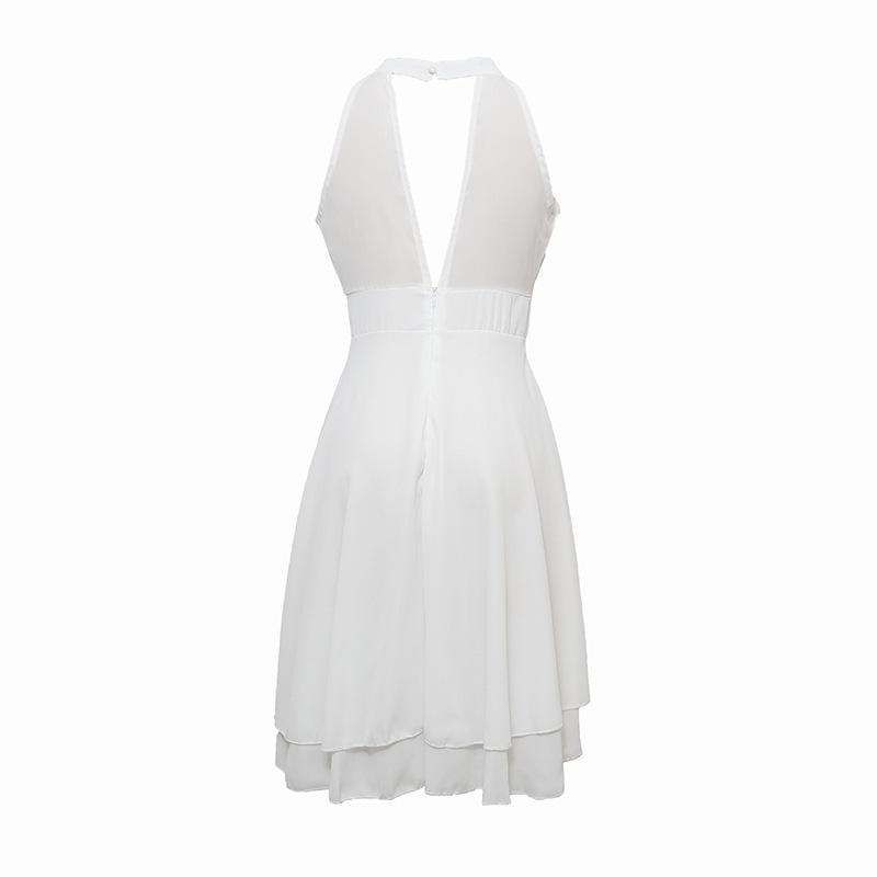 New Chiffon Midi Dress | Off-Shoulder Sleeveless W/ Ruched Waist - Solid Color Elegant Bodycon Dress for Evening & Cocktail (Slim Fit)