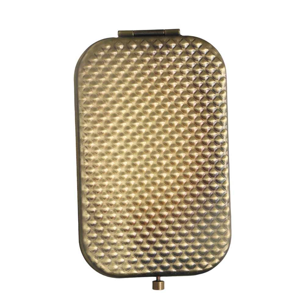 Retro Makeup Mirror Square Cosmetic Folding Mirror Deroration Compact Pocket Mirror  Women