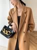 Manteau en Cachemire Double Face Mi-long pour Femme de la Marque M - Automne/Hiver Tissu Laineux Haut de Gamme, Style Luxe Léger