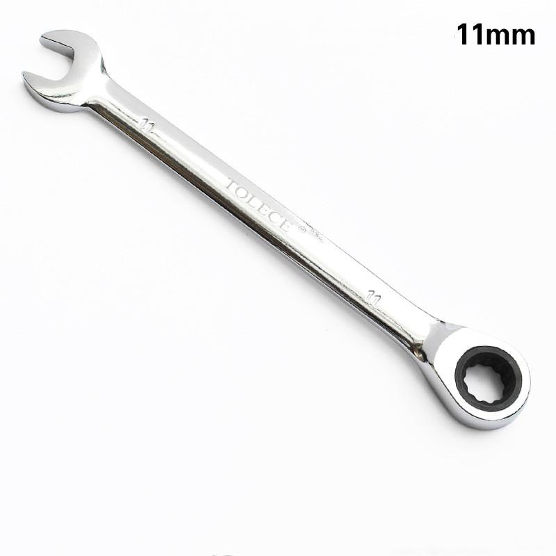Ratchet Combination Wrench Set Fine Tooth Gear Ring Torque and Socket Wrench Set Nut Tools for Repair Open End Wrench