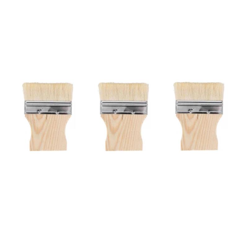 

Pack Of 3 Artist Brushes For Acrylic Oil Watercolorist Painting Soft Wool Bristles With Solid Cottonwood Handle Multipurpose Art Devices For Adults