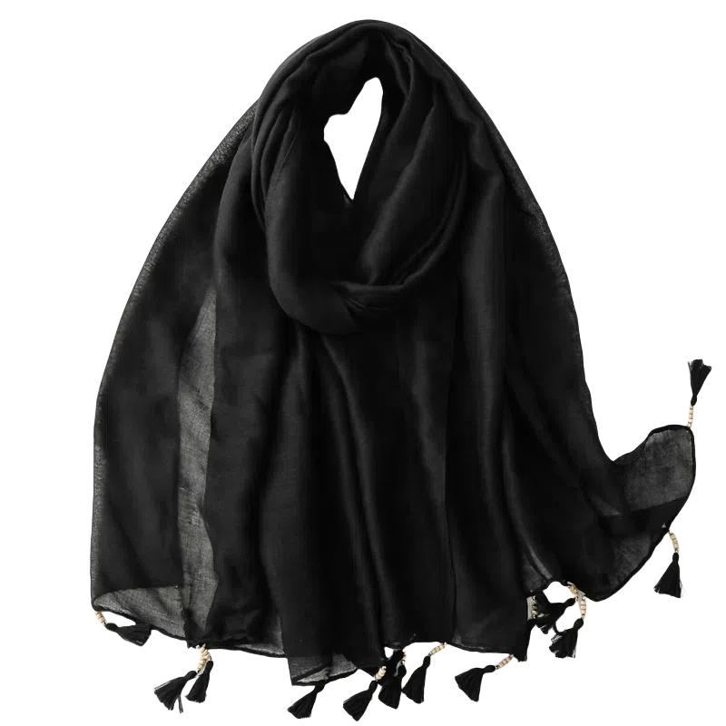 Lightweight Women's Sunshade Scarves,cotton and Linen Air Conditioning Sun Protection Beach Scarves Summer Shawl