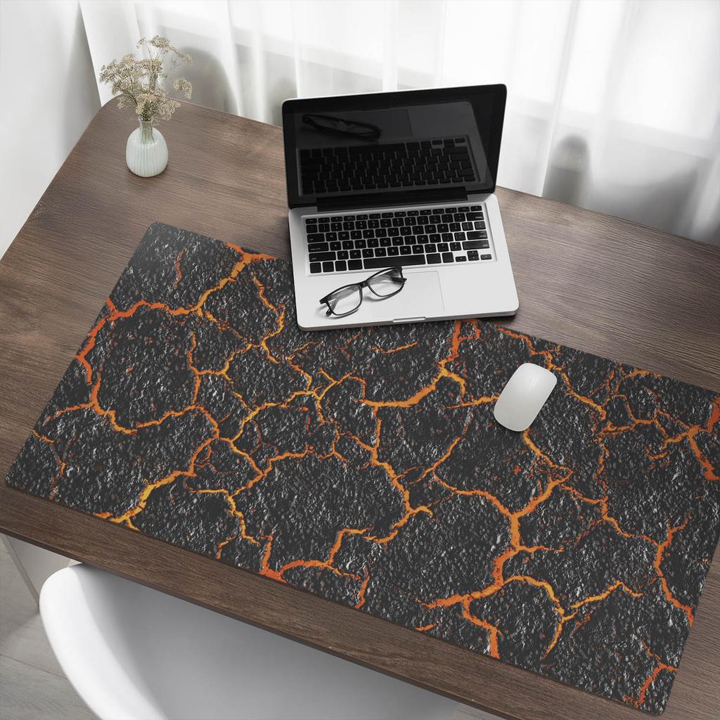 Universal Protective Mat Under Computer Equipment Cracked Lava 120X60 Cm