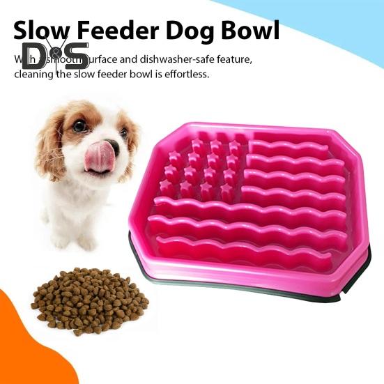 Slow Feeder Dog Bowl Non Slip Dog Slow Feeding Bowl Pet Puzzle Feeder Prevent Choking Dog Bowl for Small Medium Breed