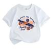 Kids Boys Girls 100% Cotton Crew Neck Short Sleeve T-Shirt, Retro Skateboard Skate And Destroy Shred The Road Print Casual Tee For Children Daily Wear