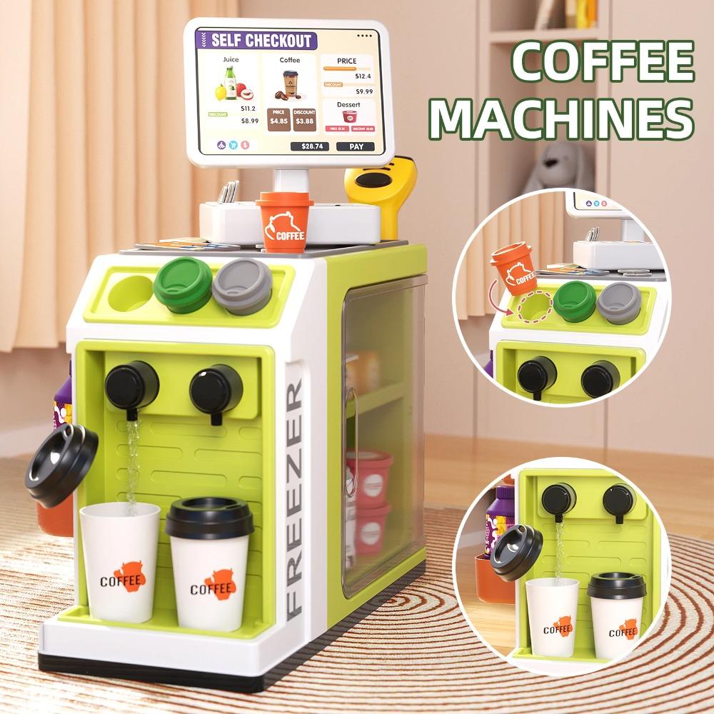 Water Outlet Simulation Coffee Machine Toy Shopping Platform Toy  Kids Pretend Play