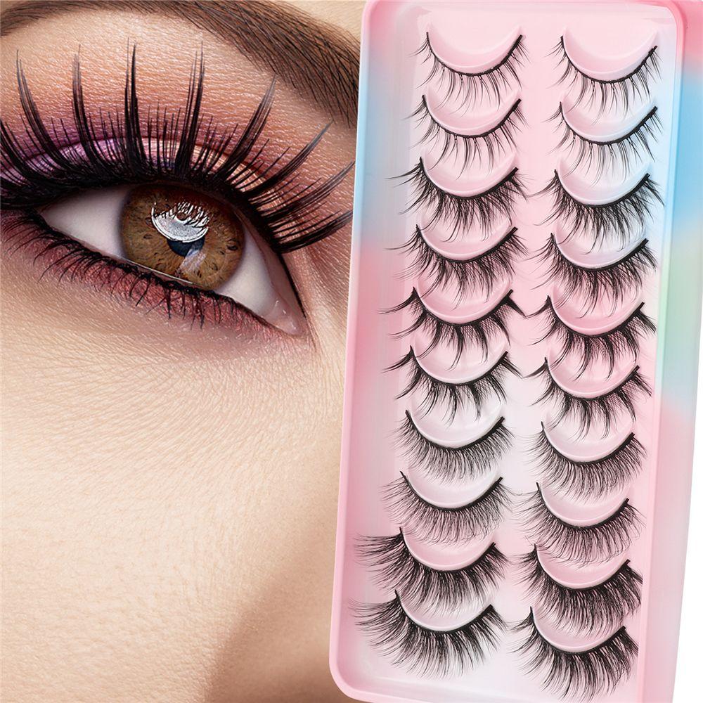 Fairy Clusters Cat-Eye Makeup Fake Eyelashes Cosplay Lashes Mink Lashes Manga Lashes Anime Lashes